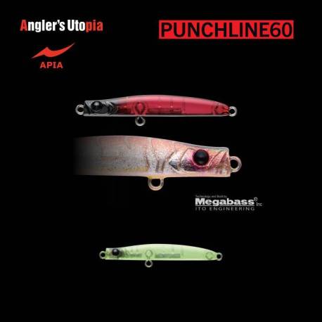 Vobler APIA Punch Line 60, 6cm, 5g, culoare 12 Clear Chartreuse Glitter