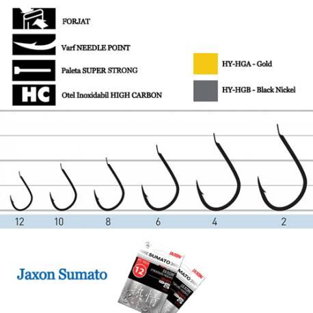 Carlig SUMATO Iseama cu paleta Nr.12 Black Nickel, 10buc/plic