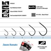 Carlige JAXON Sumato Okiami Chinu ochet Nr.5 Black Nickel, 10buc/plic