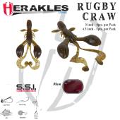 Rac siliconic HERAKLES Rugby Craw 7.6cm, culoare Plum, 8buc/plic