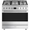 Aragaz pe gaz SMEG Classica C9GMX2, termoventilat, 90x60 cm