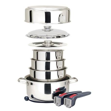 Set vase de gatit MAGMA Popote, inox AISI 316, interior ceramic