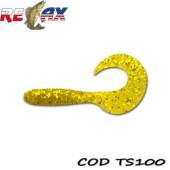 Grub RELAX Twister Standard 8cm, culoare TS100, 4buc/plic