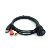 Cablu prelungitor USB si AUX KICKER, 1m