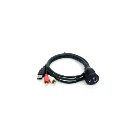Cablu prelungitor USB si AUX KICKER, 1m