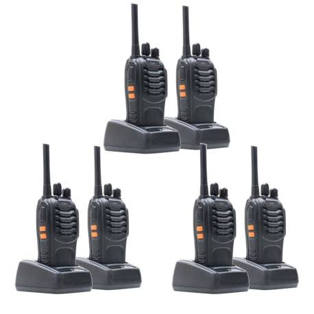 Kit 6 statii radio portabile PNI PMR R40 PRO acumulatori, incarcatoare si casti incluse