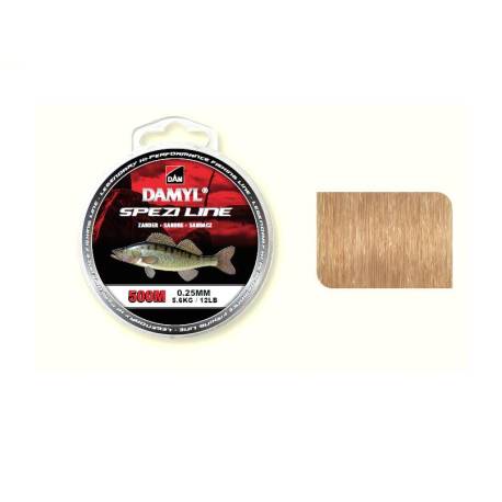 Fir DAM Damyl Spezi Line Zander Light Brown 0.25mm, 5.6kg, 500m