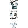 Guvernare hidraulica ULTRAFLEX Nautech 1 motoare outboard pana la 300CP cu OB/M90 furtun 6m