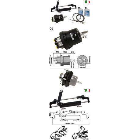 Kit sistem directie hidraulica ULTRAFLEX Hytech-OBF motoare pana la 175CP, fara furtun