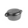 Ceaun din fonta cu capac tip tigaie grill - cuptor olandez Lodge 30,5 cm 5,6 litri L-C6DD