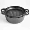 Ceaun din fonta cu capac tip tigaie grill - cuptor olandez Lodge 30,5 cm 5,6 litri L-C6DD