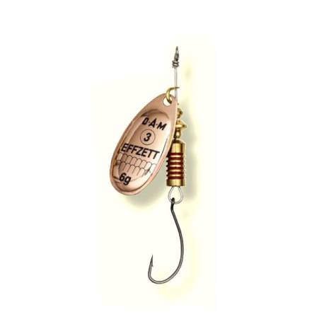 Lingurita rotativa DAM Effzett Single Hook Nr.1, 3g Copper