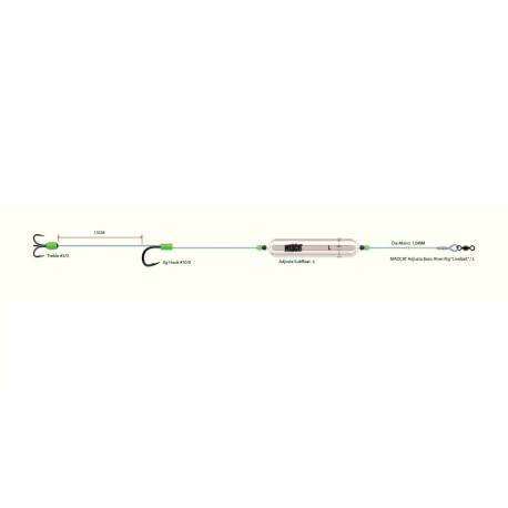 Montura MADCAT ADJUSTA P RIVER LIVEBAIT 100mm, 3/0-10/0, 160cm, 60g