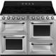 Aragaz electric SMEG Victoria TR4110IX2, plita cu inductie, termoventilat, 110x60 cm