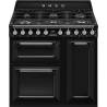 Aragaz pe gaz SMEG Victoria TR93BL, termoventilat, 90x60 cm