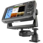 Suport sonar RAM Horizontal 6" Swing Arm Mount with Ball & Socket Rectangular Plate