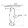 Suport sonar RAM Drill-Down Marine Electronic Mount