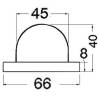 Lumina navigatie pupa ABS Cromat, 135° alb OSCULATI 11.403.02