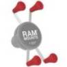 Set 4 capace RAM X-Grip Red Rubber Cap RAP-UN-CAP-4-REDU