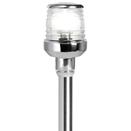 Lumina navigatie LED pe stalp detasabil 100cm, bază standard, inox, OSCULATI 11.163.11