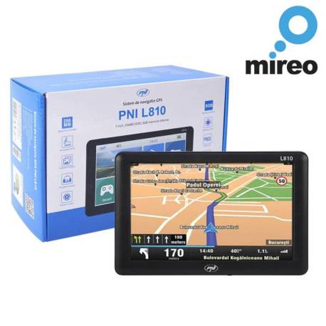 Sistem de navigatie GPS PNI L810 ecran 7", 800 MHz, 256MB DDR, 8GB, harta Europei