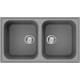 Chiuveta de bucatarie SMEG Universal LZ862CT, 2 cuve, 86 cm, compozit, gri