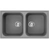 Chiuveta de bucatarie SMEG Universal LZ862CT, 2 cuve, 86 cm, compozit, gri