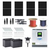 Kit fotovoltaic PNI cu 4 panouri 370W monocristalin, 120 celule, 11A