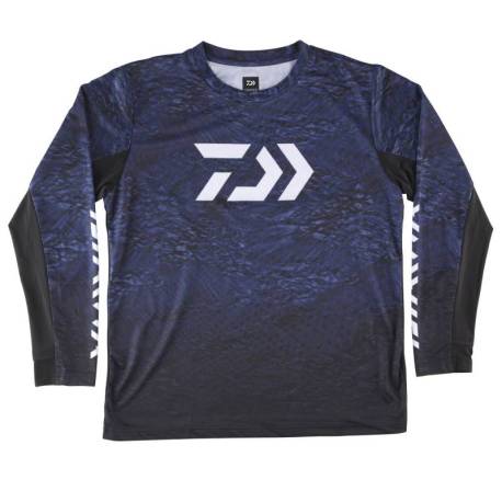 Bluza cu protectie UV DAIWA Long Sleeve T-Shirt Navy marimea XL