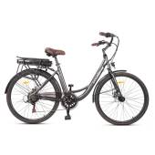 Bicicleta electrica city (E-Bike) SCOOTY EC400 Gri, roti 26", motor 250W, autonomie maxima 40Km