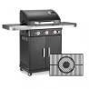 Gratar pe gaz LANDMANN Rexon PTS 3.1, 3 + 1 arzatoare, grill 64x40cm