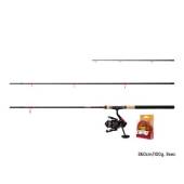 Combo pescuit la feeder DELPHIN RedFEED 360cm + mulineta 4T + fir 0.23mm