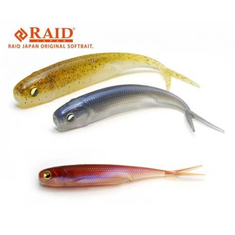 Naluci RAID Fish Roller 8.9cm culoare 048 Pearl Wakasagi, 7buc/plic