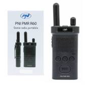 Statie radio portabila PNI PMR R60 446MHz, 0.5W, Scan, blocare taste, SOS, acumulator 1200mAh