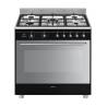 Aragaz SMEG Mista GM90N9, clasa A, negru