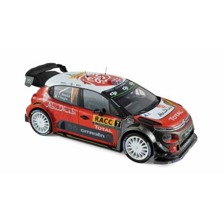 Macheta auto CITROEN C3 WRC - Locul 1 Spania (2017) 1:18 rosu