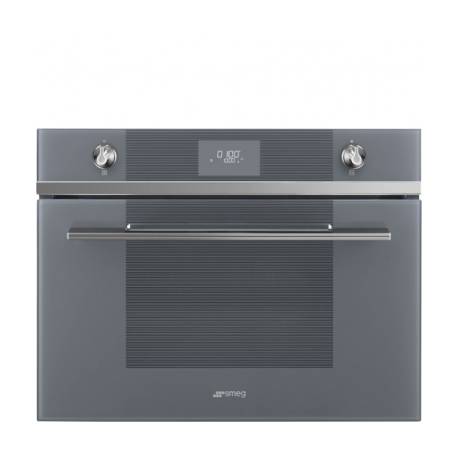 Cuptor compact incorporabil SMEG Linea SF4101MSK1, microunde cu grill, 45 cm