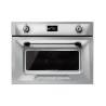 Cuptor compact incorporabil SMEG Victoria SF4920VCX1, vapor clean, abur combi, 45 cm