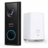 Kit sonerie video EUFY + HomeBase, Wireless, 2K HD, autonomie 6 luni, Negru