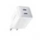 Incarcator retea ANKER 521 Nano Pro 40W, 2x USB-C, Alb