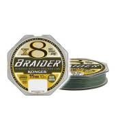 Fir inaintas KONGER Braider X8 Olive Green 10m, 0.25mm, 30.1kg