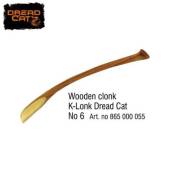 Clonc din lemn pentru somn DREAD CAT model 6, 39cm, pastila 4.4cm dreapta