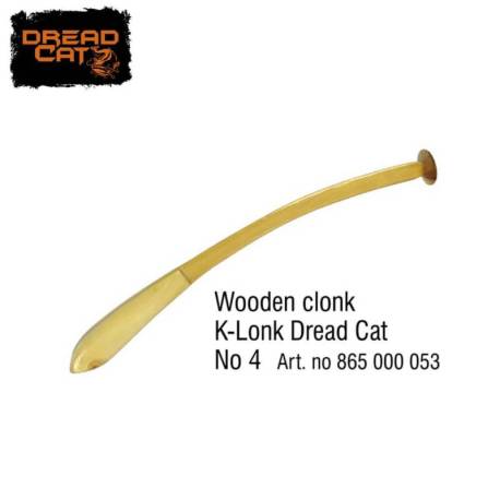 Clonc din lemn pentru somn DREAD CAT model 4, 42cm, pastila 4cm usor convexa