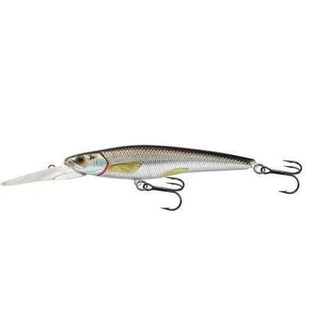 Vobler LIVETARGET Rainbow Smelt Jerkbait 11.5cm, 18g, Silver/Black