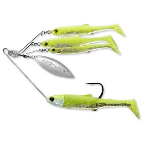 LIVETARGET Minnow Rig Spinnerbait Large 14g Chartreuse/Silver