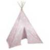 Cort de joaca EDDY TOYS Tipi Junior model inimioare, roz alb, 120x120x150cm