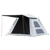 Cort camping deschidere automata TECHFIT Gri, 2 intrari, 3-4 persoane