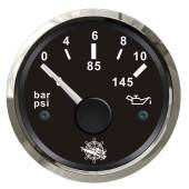 Indicator presiune ulei OSCULATI 0/10 bar black/glossy