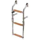 Ladder 3 steps AISI316 + Iroko