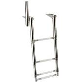 Scara telescopica cu maner OSCULATI, inox, 4 trepte, 115.6x34.5cm